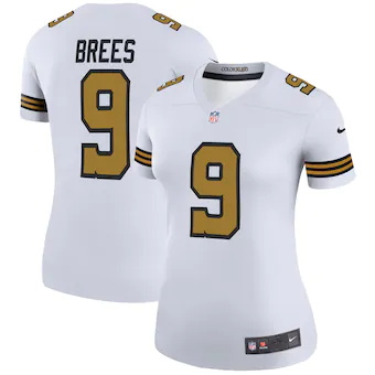 womens nike drew brees white new orleans saints color rush 